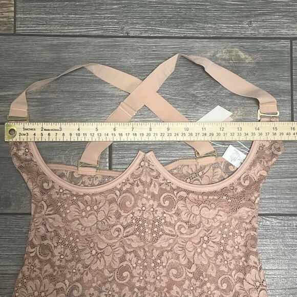NWT We Are HAH Free People Bustier Corset Top Size Large Busta Move Copper Rose - Picture 13 of 16